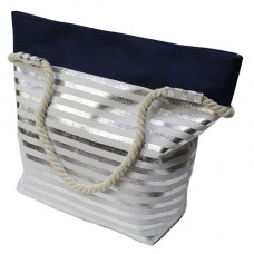 LINEN4/DB Сумка пляжная 48x37см, ручка канат 12 мм (лен 