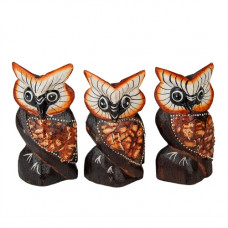 OWL09-5 Набор 3 сов по 9см. OWL09-5 Набор 3 сов по 9см.